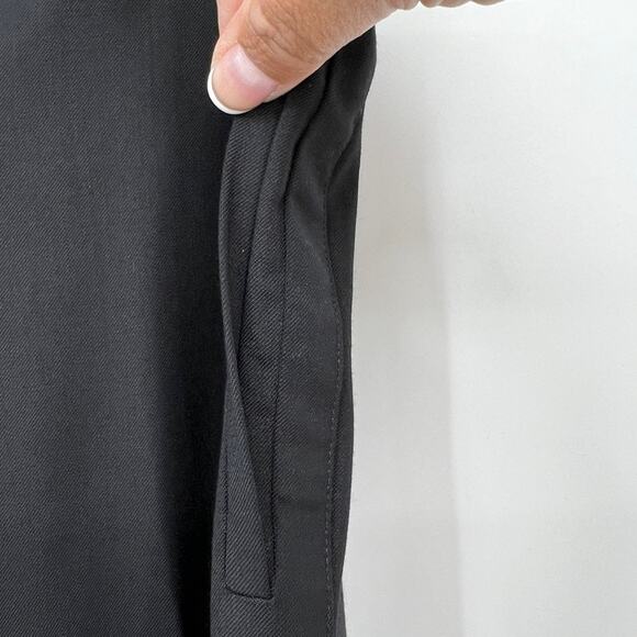 Diane Von Furstenberg Lariam Mid Rise Wool Black Wide Leg Pants Women's 4 Casual - Picture 7 of 10